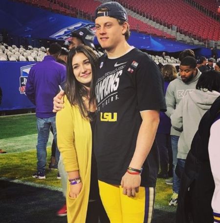 The uprising athlete Burrow has a supportive girlfriend Olivia Holzmacher.